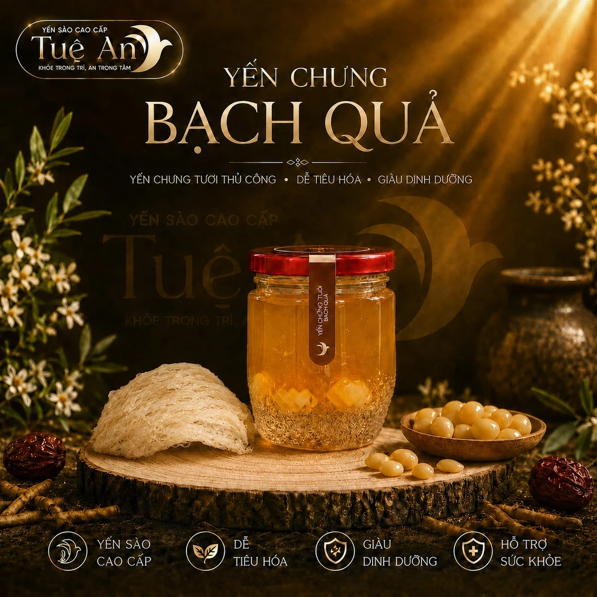 Yến chưng Bạch quả Tuệ An